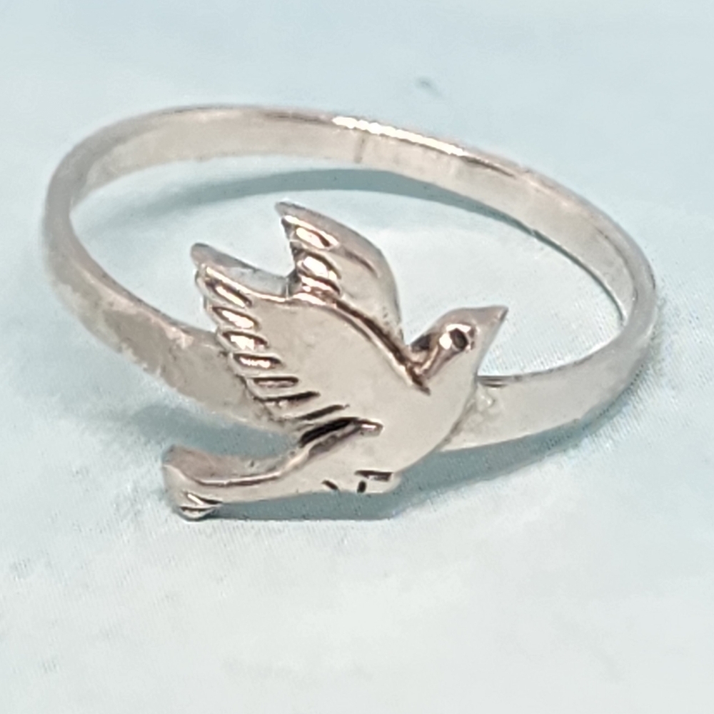 Sterling Dove Ring
